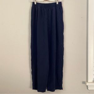Elizabeth Suzann Navy Silk Andy Trousers